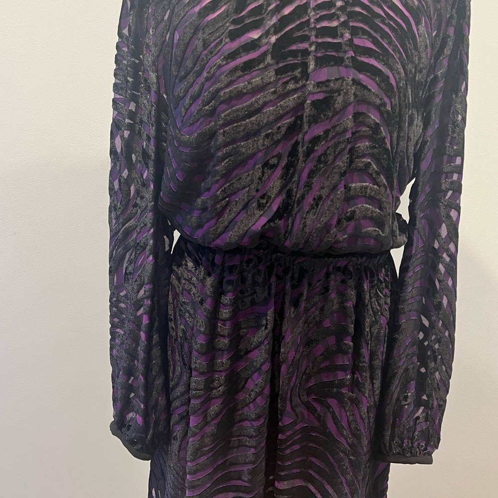MICHAEL by Michael Kors purple, animal print cocktail dress - Picture 4 of 12
